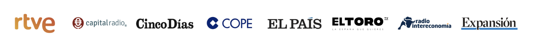 RTVE, Capital Radio, Cinco Días, COPE, El País, Expansión