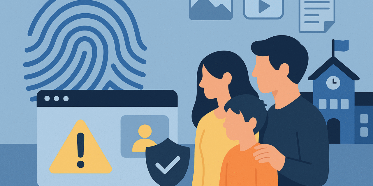 Huella digital de menores: guía práctica para familias y colegios (protección y retirada de contenidos